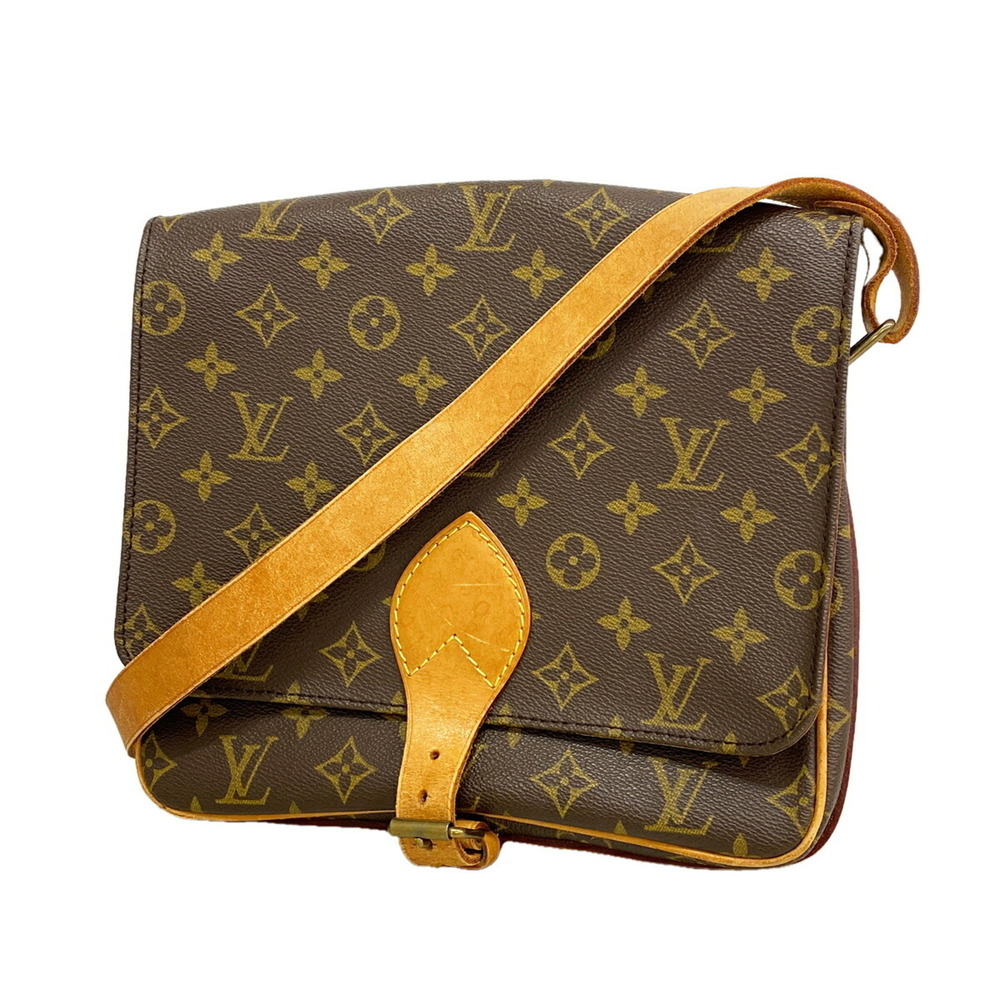 Louis Vuitton Monogram Cartouchiere GM Shoulder Bag M51252 Brown Women's